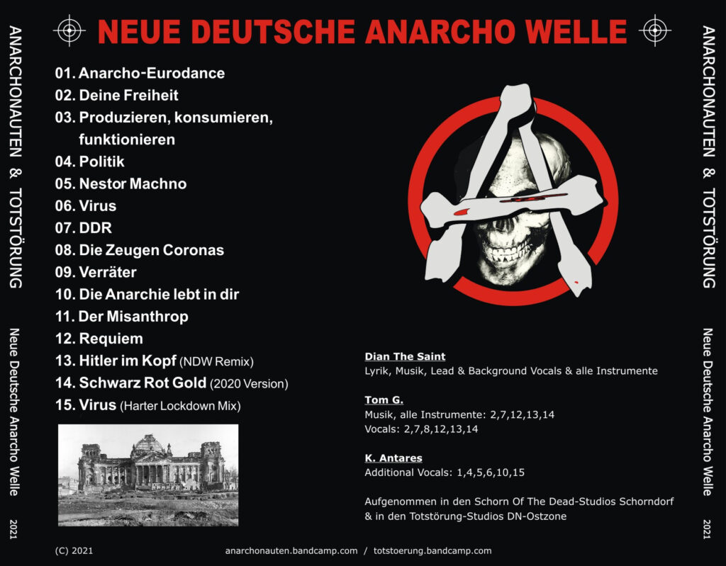 Anarchonauten Die neue deutsche Anarchno Welle Album Back Cover
